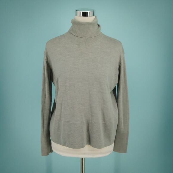 Everlane Size XS Gray Grey Turtleneck Long Sleeve Wool Knit Pullover Sweater - Picture 1 of 5